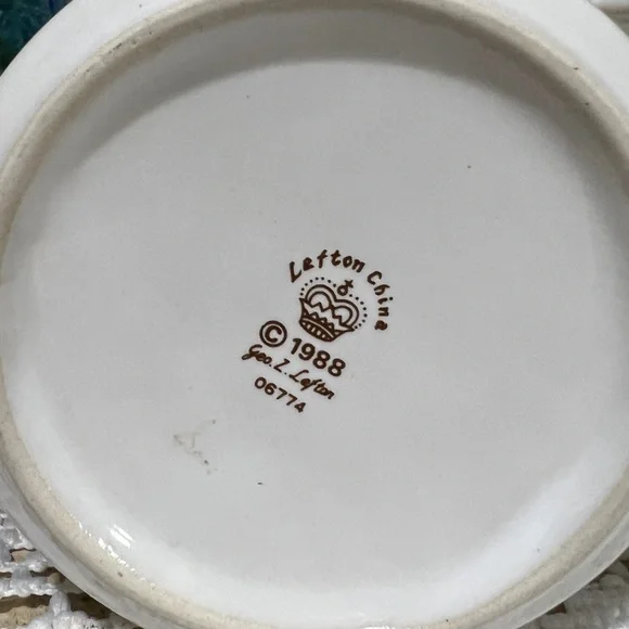 Rare Vintage Lefton China Christmas Poinsettia Ceramic Mug Estate EUC 1988 - Picture 9 of 11